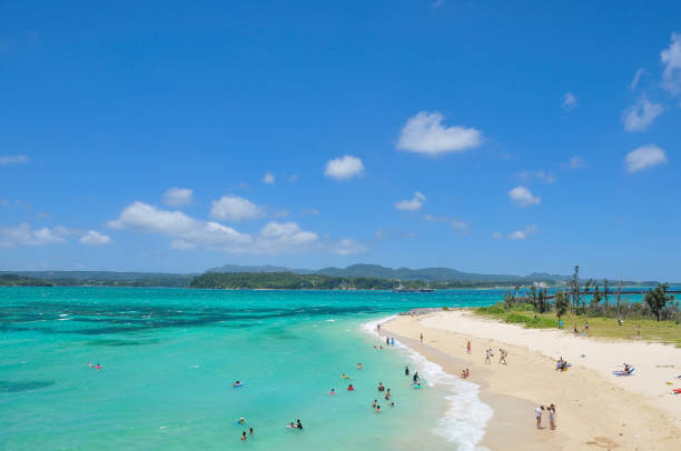 istock Very beautiful blue sea and white sand beach 1253272820