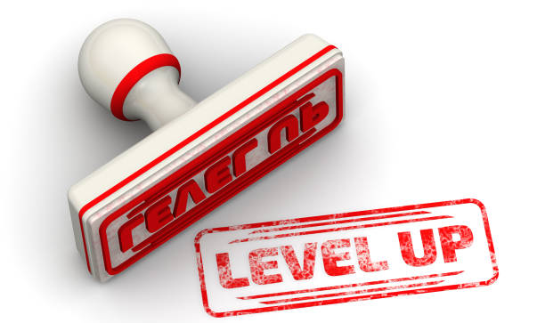 istock Level up. The seal and imprint 1253278044