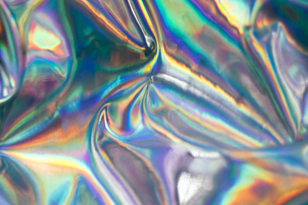 istock Holographic iridescent abstract blurred surface. Holographic gradient. 1253279745
