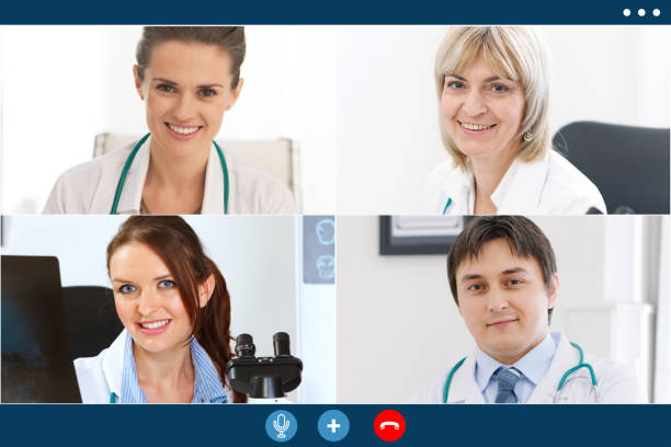 istock video call of medicine workers share ideas remotely 1253283624
