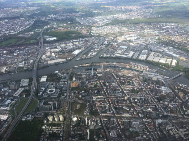 istock Aerial view of Frankfurt, Germany 1253283697