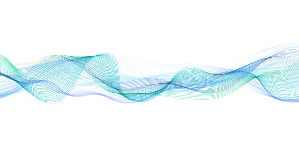 ilustrações de stock, clip art, desenhos animados e ícones de abstract flowing banner - green waves