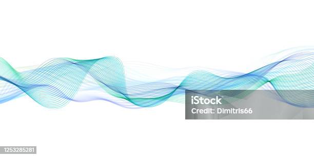 Abstract Flowing Banner Stock Illustration - Download Image Now - Wave Pattern, Abstract, Technology