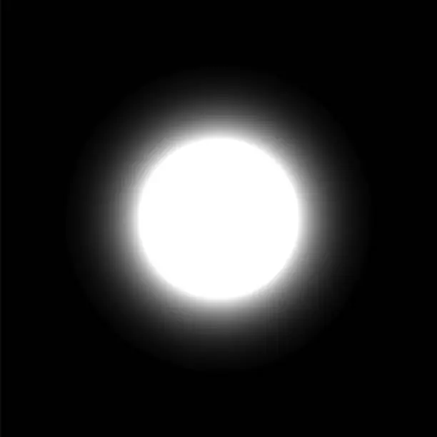 Vector illustration of Moon on dark sky