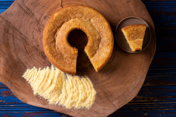 istock Brazilian corn cake made with a type of corn flour (Fuba) 1253289033