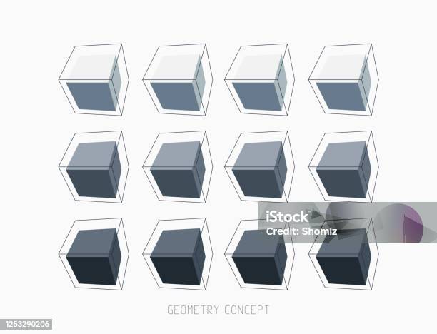 Vector Color Box Pattern Cube Stock Illustration - Download Image Now ...