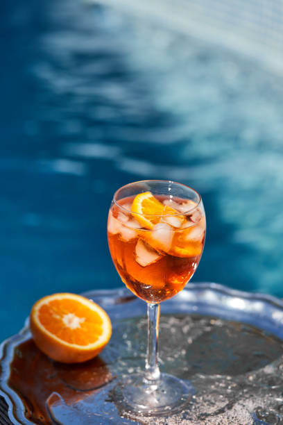 Summer refreshing alcoholic cocktail - Spritz. Popular Italian drink