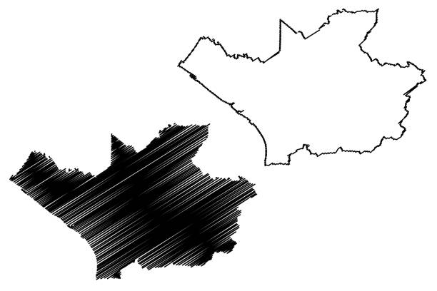 Leverkusen City map Leverkusen City (Federal Republic of Germany, North Rhine-Westphalia) map vector illustration, scribble sketch City of Leverkusen map leverkusen stock illustrations