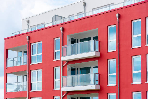 Facade of a modern residential building