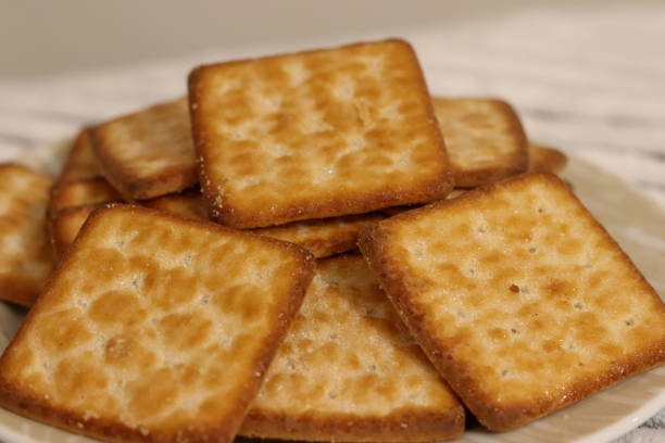 istock Delicious crispy wafer, slightly sweet and coated with sugar crystals. 1253298203
