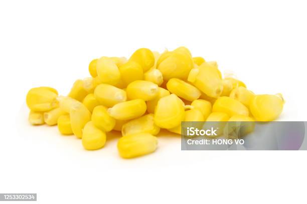 One Corn Stack Stack Corn On A White Background Stock Photo - Download Image Now ...