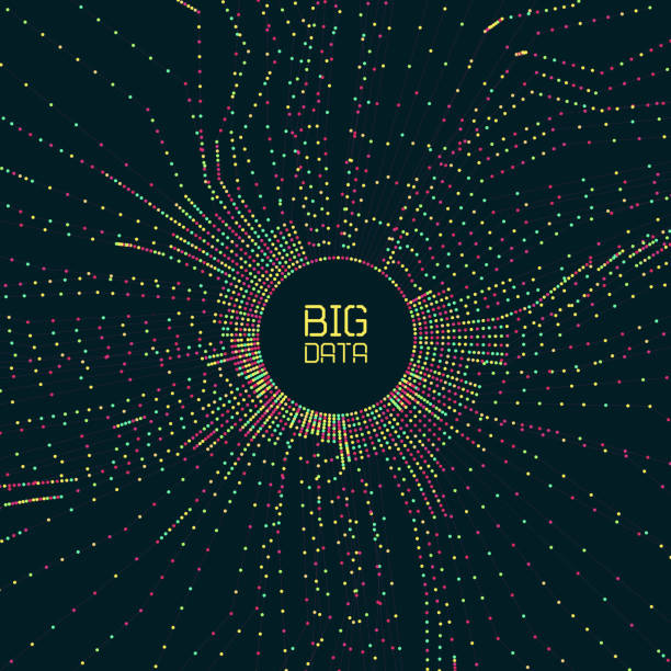 Abstract infographics visualization Abstract infographics visualization. Big data code representation. Futuristic network or business analytics. Graphic concept for your design 156 number stock illustrations