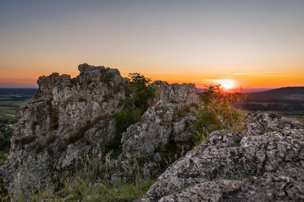 istock Sunset on mountain Walberla in Franconian Switzerland 1253315567