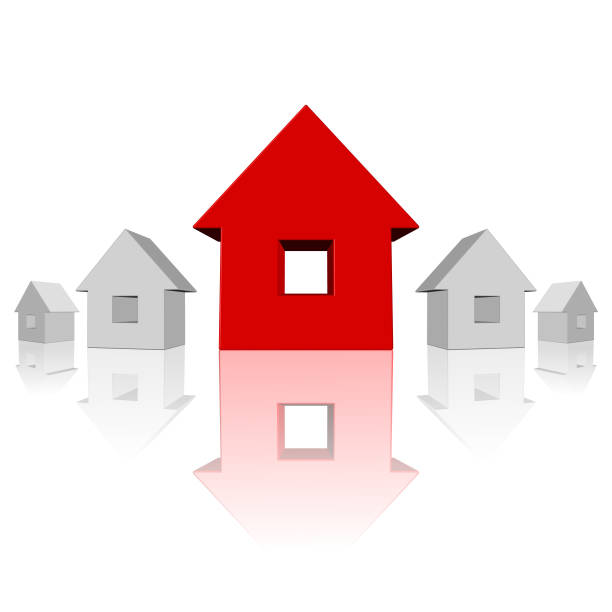 Mortgage, Miniature Houses, Investment, Real Estate Concept on white color background.