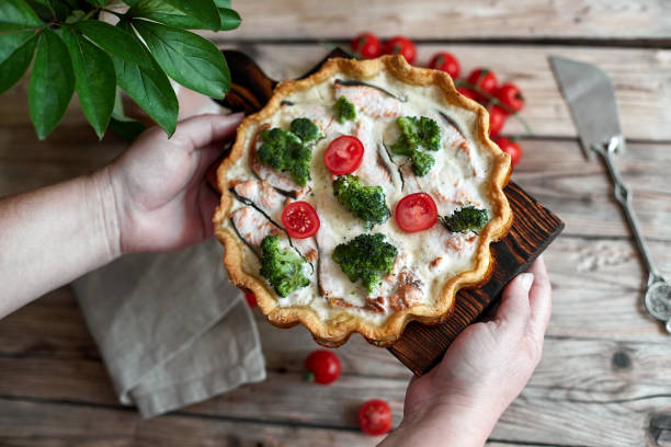 istock French traditional quiche Lorraine pie with broccoli and salmon 1253318043
