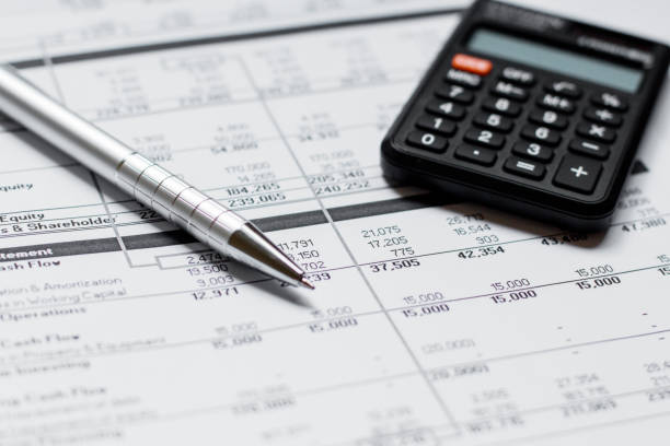 istock Financial accounting stock market graphs analysis 1253323113