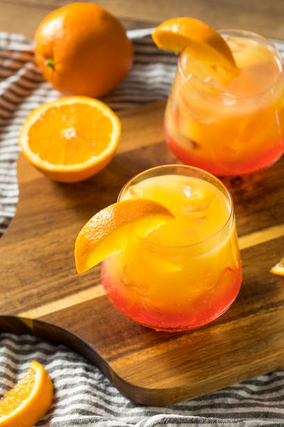 istock Boozy Refreshing Tequila Sunrise Cocktail 1253324416
