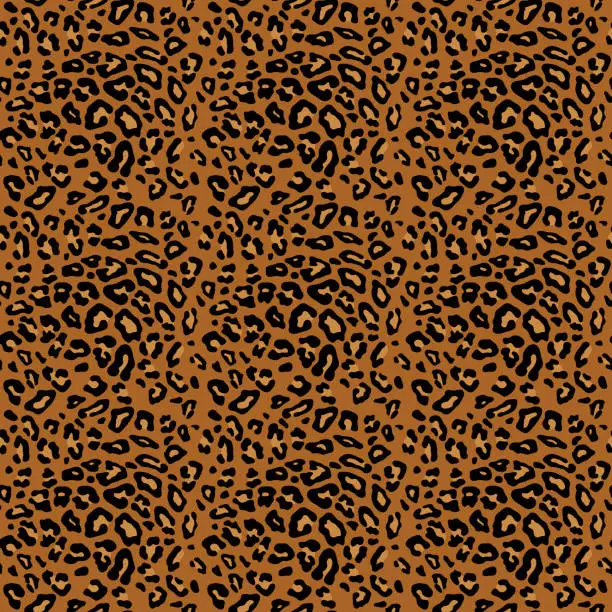 Vector illustration of Leopard skin imitation vektor seamless pattern.