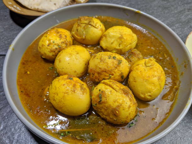 istock An Indian spread of spicy Egg curry or Egg Masala in a bowl 1253329740