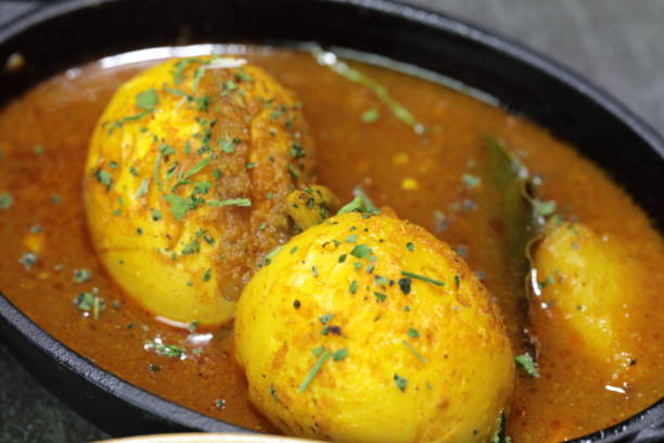 istock An Indian spread of spicy Egg curry or Egg Masala in a bowl 1253331713