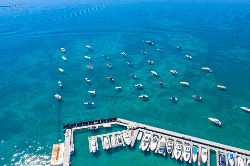 Aerial image of Lake Tahoe in California.