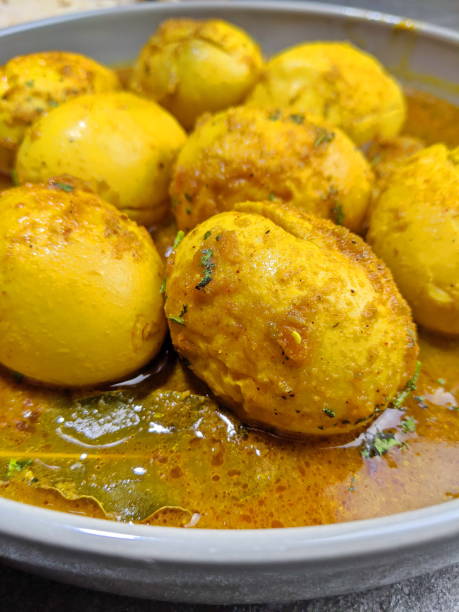 istock An Indian spread of spicy Egg curry or Egg Masala in a bowl 1253334791