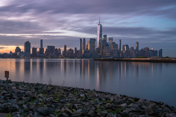 New York City Dramatic Skyline stock photo