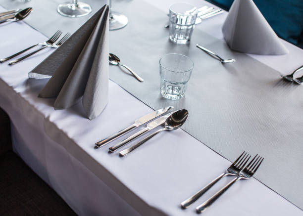 istock Table prepared to eat a meal 1253342466