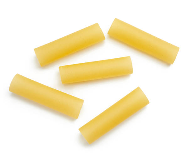 raw cannelloni pasta isolated on white background
