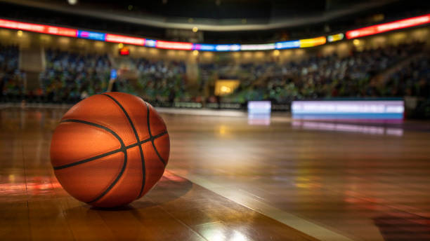 istock Basketball on court 1253344533