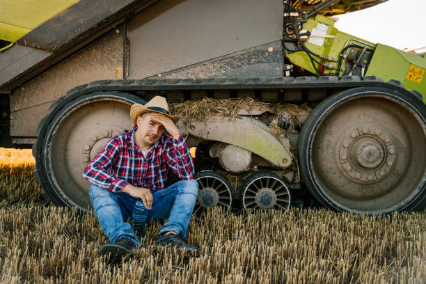 istock A farmer rests during the harvest 1253346066