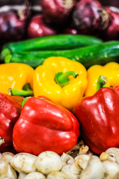 Vegetables organized by colors