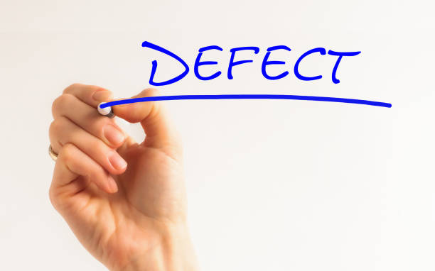 istock Hand writing inscription Defect with marker, concept. 1253357986