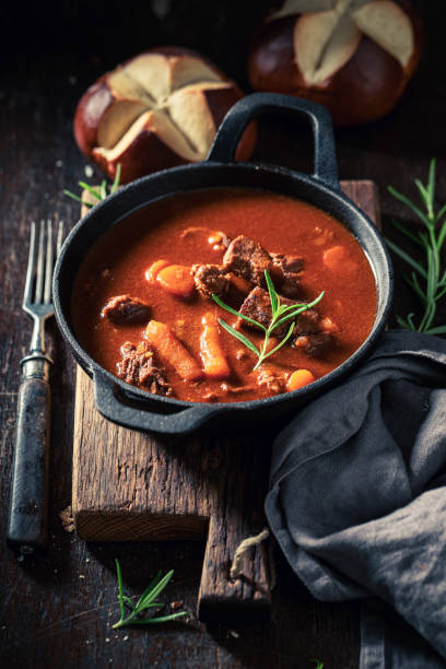 istock Enjoy your goulash served with fresh hot buns 1253359633