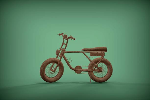 Retro-Fahrradmodell aus recyceltem Material – Foto