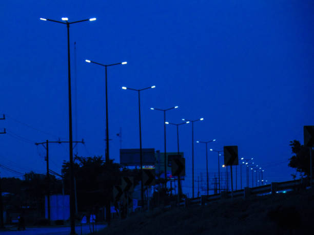 istock Blue night in the city 1253393239