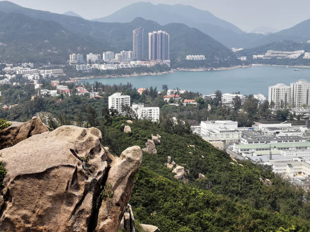 istock Panorama at Rhino rock hike, Hong Kong 1253396385