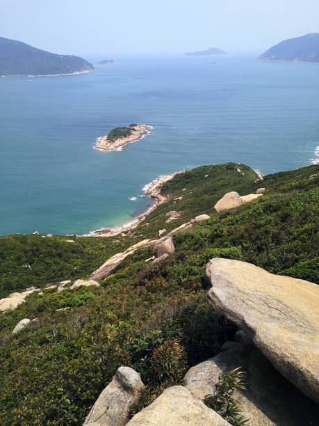 istock Panorama at Rhino rock hike, Hong Kong 1253396457