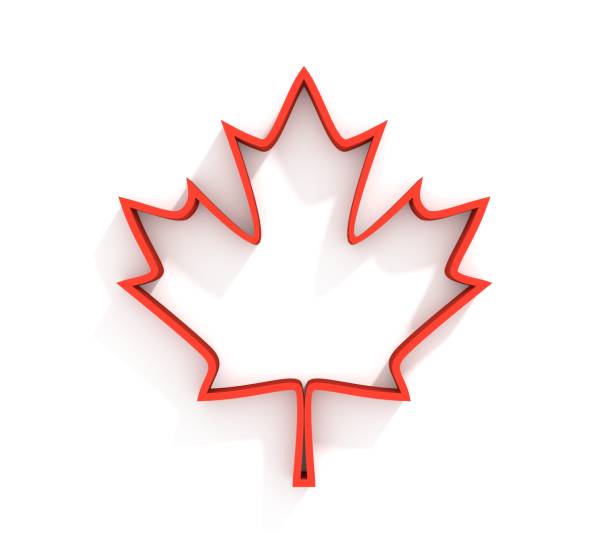 Maple leaf icon stock photo