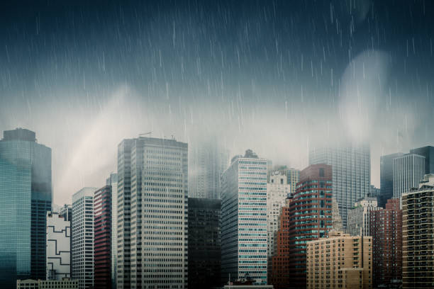 istock Skyline Manhattan in the rain 1253406534