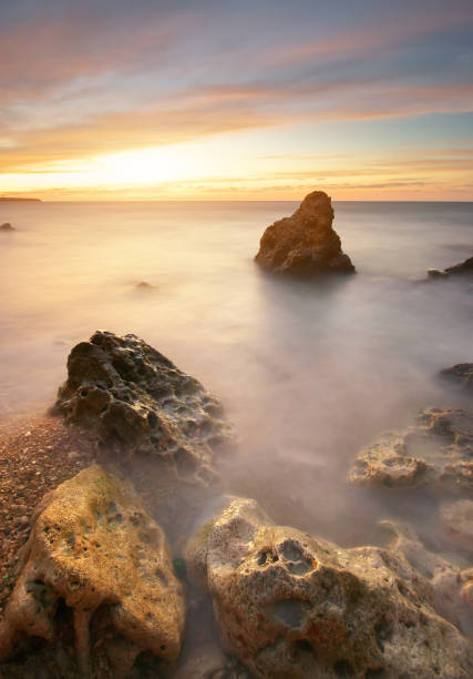istock Beautiful seascape. Sunset on the sea. 1253411170