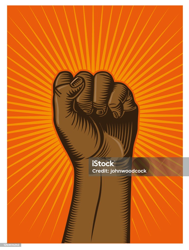 A Clenched Black Fist Illustration Stock Illustration Download Image