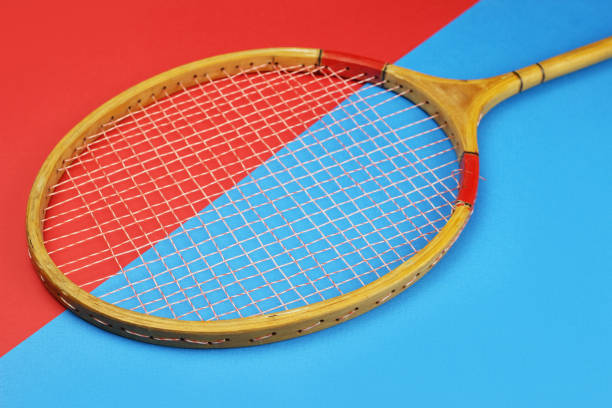 istock badminton racket on a bright red background 1253418288