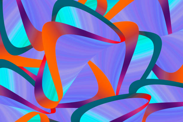 istock Colorful stripes abstract background, stretched pixels effect. Decorative fantasy ornaments 1253421295