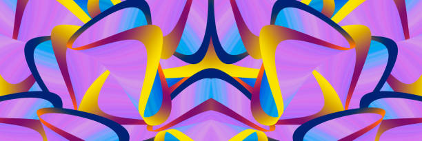istock Colorful stripes abstract background, stretched pixels effect. Decorative fantasy ornaments 1253421302