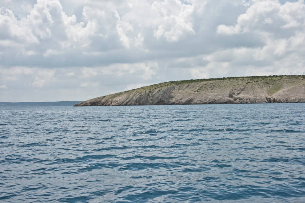 Rocky coastline from seaside