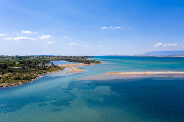 istock Aerial view of clear sea 1253423292