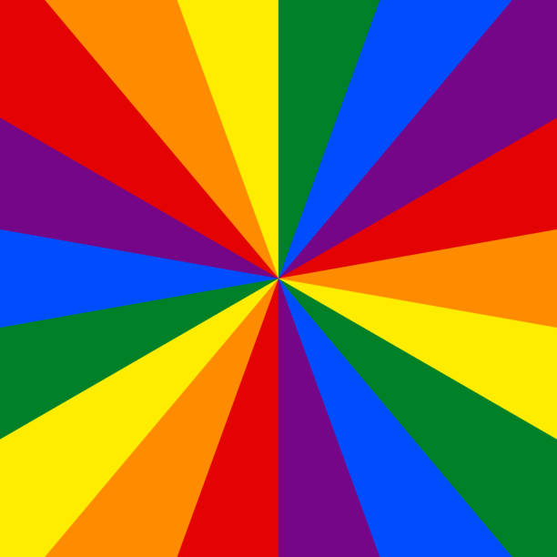 LGBT flag. Rainbow background. Abstract sunburst or sunbeams pattern for use in LGBTQI Pride Event, LGBT Pride Month, Gay Pride Symbol. LGBT flag. Rainbow background. Abstract sunburst or sunbeams pattern for use in LGBTQI Pride Event, LGBT Pride Month, Gay Pride Symbol. Design graphic element is saved as a vector illustration. colorful paper windmill toy stock illustrations