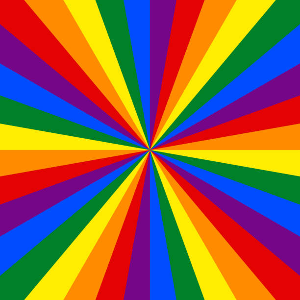 illustrations, cliparts, dessins animés et icônes de drapeau lgbt. fond d’arc-en-ciel. sunburst abstrait ou sunbeams modèle pour une utilisation dans l’événement lgbtqi pride, lgbt pride month, gay pride symbol. - striped wallpaper sample backgrounds pattern