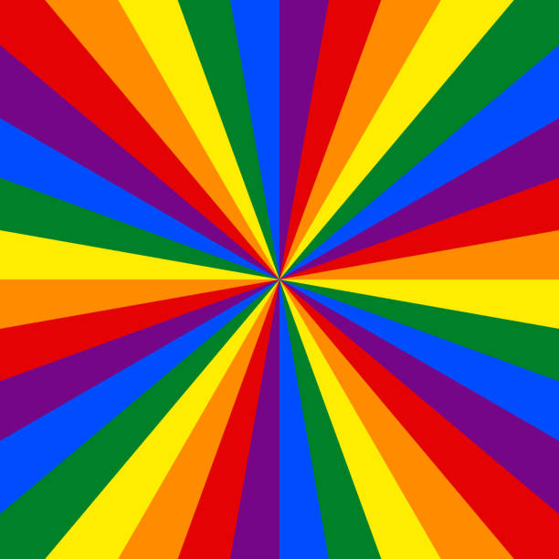 LGBT flag. Rainbow background. Abstract sunburst or sunbeams pattern for use in LGBTQI Pride Event, LGBT Pride Month, Gay Pride Symbol. LGBT flag. Rainbow background. Abstract sunburst or sunbeams pattern for use in LGBTQI Pride Event, LGBT Pride Month, Gay Pride Symbol. Design graphic element is saved as a vector illustration. wallpaper stripper stock illustrations